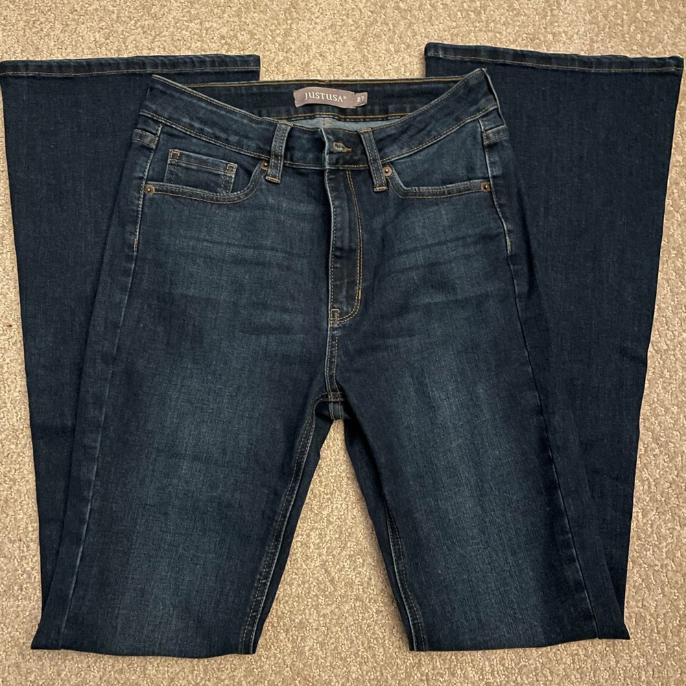 Flare blue jeans